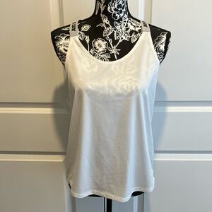 Nike White Sleeveless Tank Top